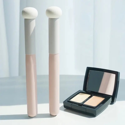 Picture of Mashroom Head Dry and Wet foundation makeup puff for women (Light Pink)