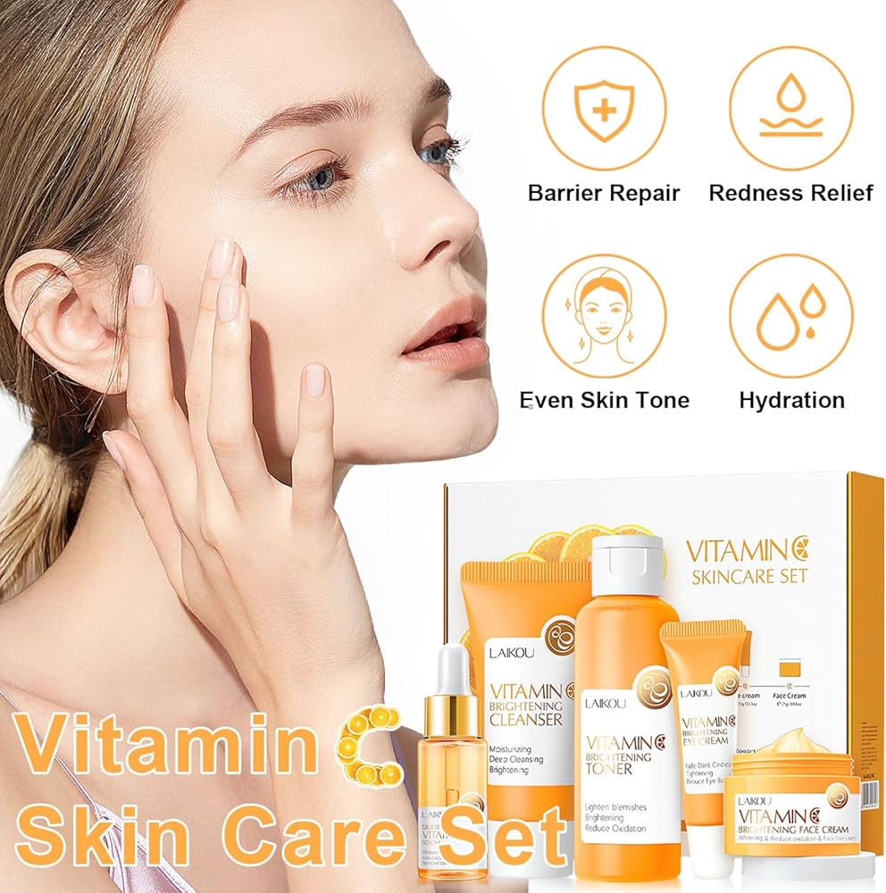 Picture of LAIKOU Vitamin C skin care set- 5 pcs (Orange)