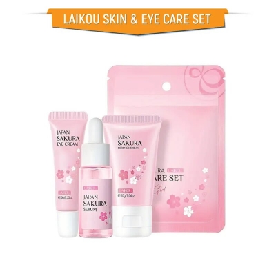 Picture of Laikou Japan Sakura Skin Care Set - 3 pcs (Pink)