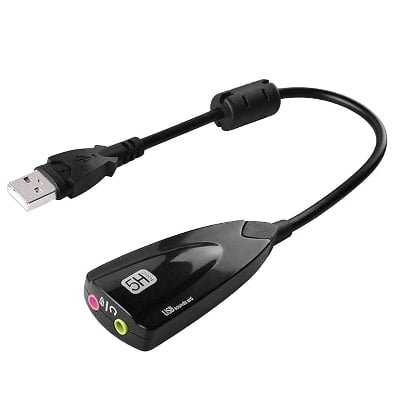Picture of High Quality 5HV2 USB 2.0 Virtual 7.1 Channel Audio External Sound Card 