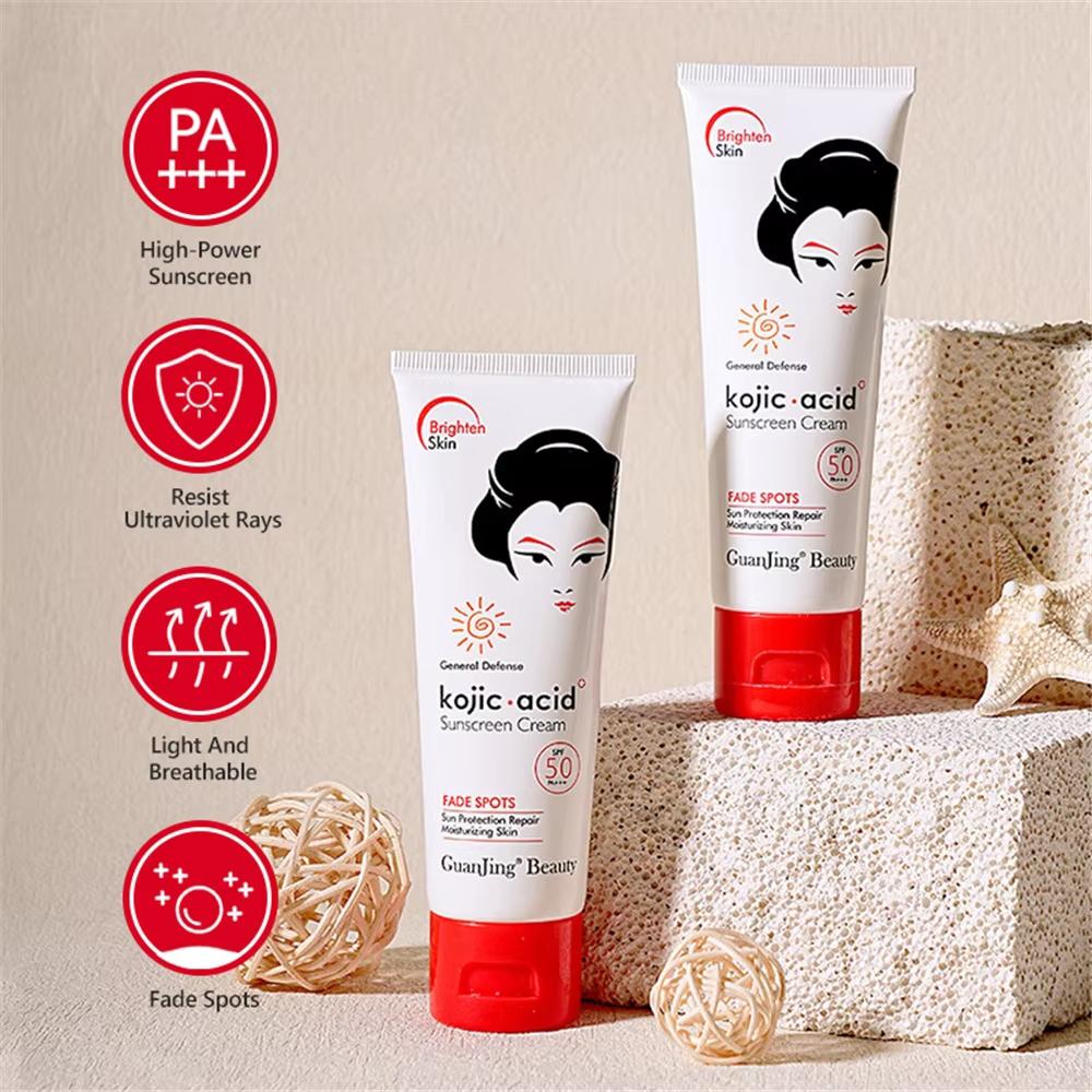 Picture of Guanjing Beauty Kojic Sunscreen Cream SPF 50 || 80 gm 