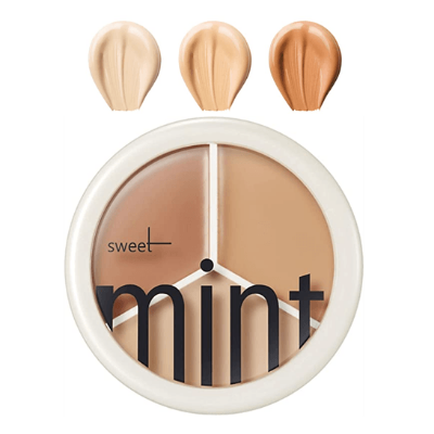 Picture of Sweet Mint Concealer Palette 3 Color Long lasting High Coverage concealer (26)