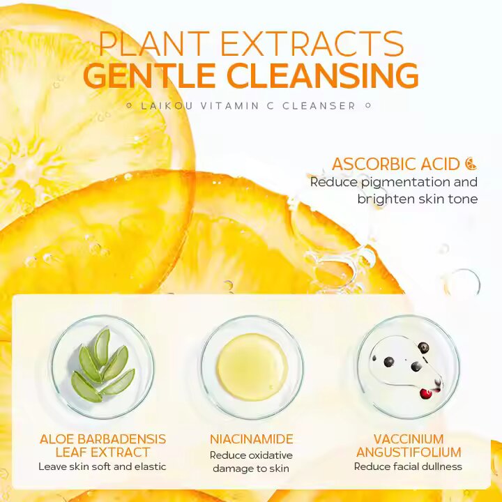 Picture of Laikou Vitamin C Cleanser - 50g - Face Wash (Orange,Fresh)