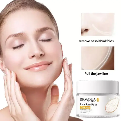 Picture of BIOAQUA Cream Rice Raw Pulp Moisturizing Skin Rejuvenation Facial Skin Care- 50g 