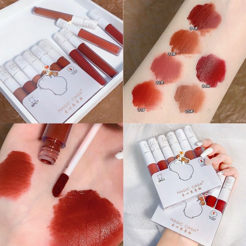 Picture of Magic Casa Love Bear Matte Lip Glaze set 6 in 1 Box 