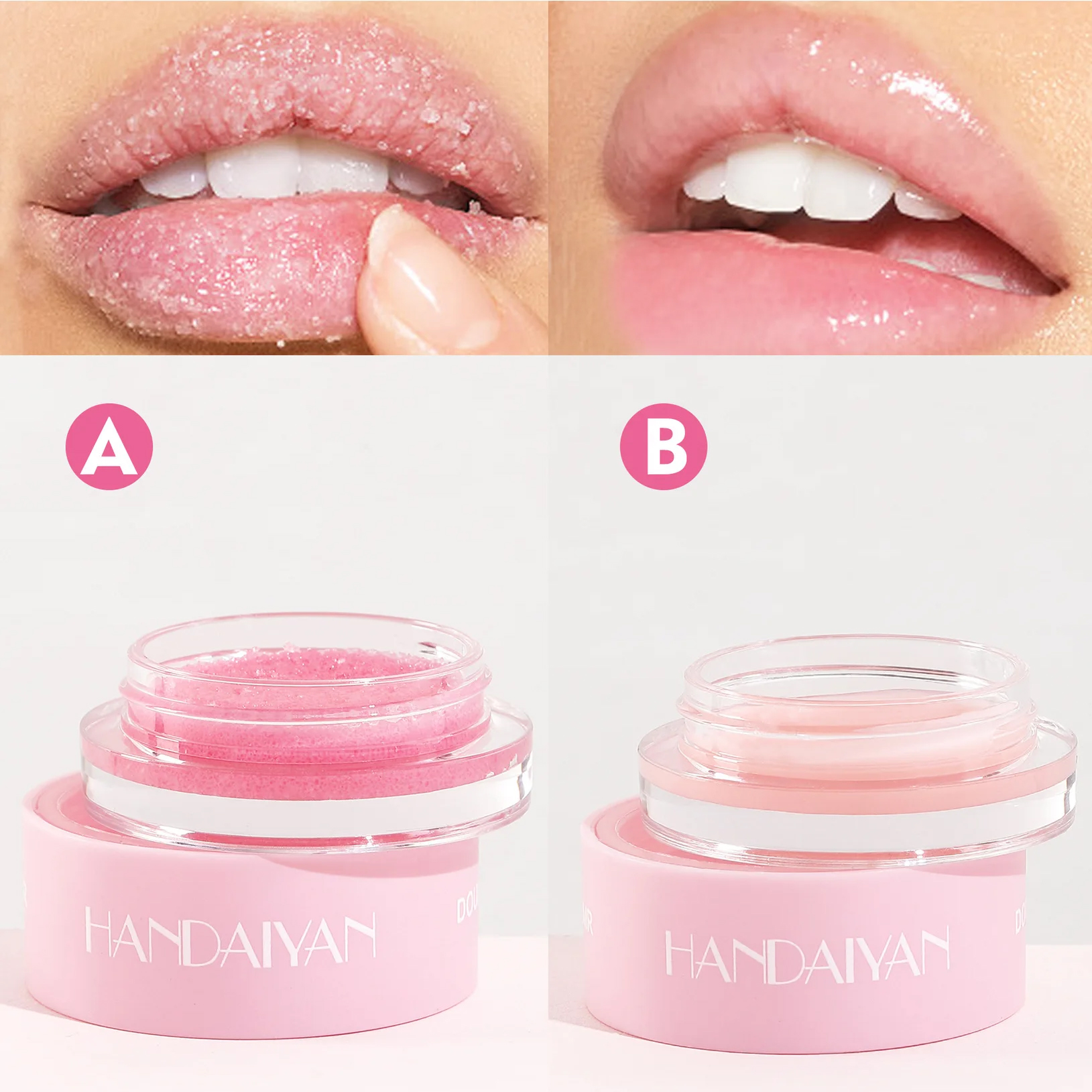 Picture of HANDAIYAN Scrub Lip Mask Two in one Double effect lipstick Repairing Exfoliating Lip care 