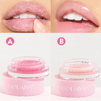 Picture of HANDAIYAN Scrub Lip Mask Two in one Double effect lipstick Repairing Exfoliating Lip care 