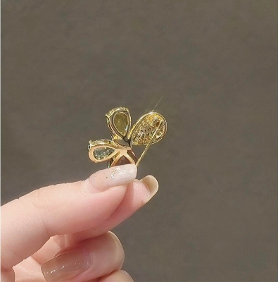 Picture of Four Color Design brooch for women crystal Rhinestone safety pin for girls and women (Green)