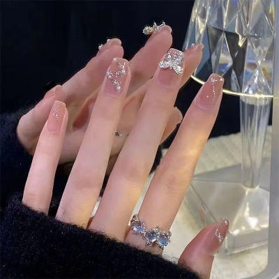 Picture of Fake Nails Artificial Long Lasting Gorgeous 24 piece Nail 
