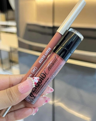 Picture of Beauty Glazed Waterproof Matte Lip Liner+ Wet N Wild Liquid Lipstick - Give Me Mocha (Combo) (26,Matte+Brown)