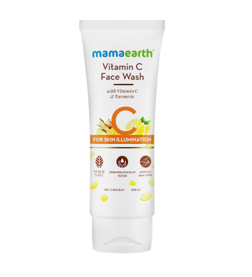 Picture of Mamaearth vitamin C face wash with vitamin C and turmeric for skin illumination (Multicolor,Fresh)