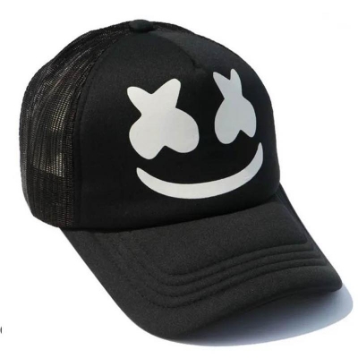 Picture of Final Polished Version (Recommended): Premium Marshmello & BOY Eagle Trucker Cap Collection – Trendy Half Net Mesh Snapback Foam Cap for Men & Women | Unisex Stylish Black Fashion Cap