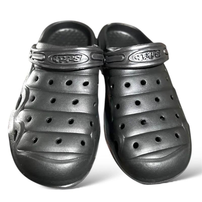 Picture of 2025 Mens New Comfortable Lightweight Eva Rubber Crocs Half Shoes Sandals Balck & Blue Colors