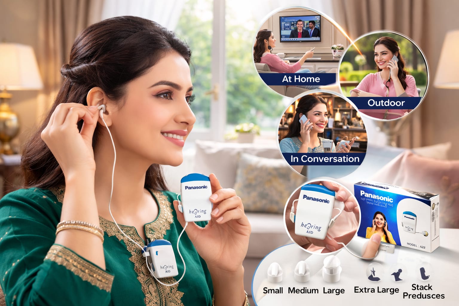 Picture of Panasonic Hearing Aid A22 High Quality Digital Sound