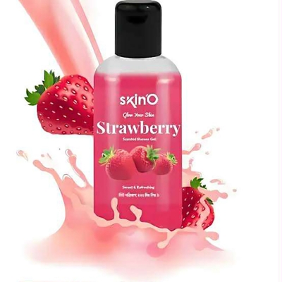 Picture of skinO Strawberry Scented Shower Gel - 220ml to all skin type