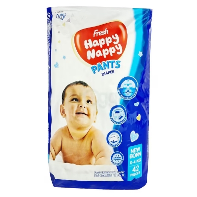 Picture of Fresh Happy Nappy Pant Diaper 0-4 kg (NB-Size) 42pcs Standard