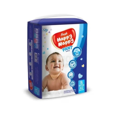 Picture of Fresh Happy Nappy Pant Diaper 4-8 kg (S-Size) 42pcs Standard