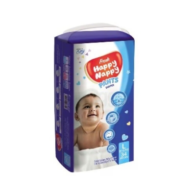 Picture of Fresh Happy Nappy Pant Diaper 9-14 kg (L-Size) 34pcs Standard