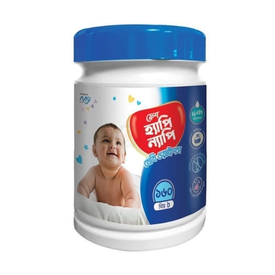 Picture of Fresh Happy Nappy Baby Wipes Canister 160 pcs