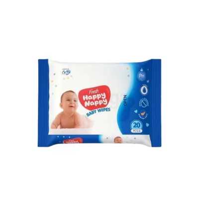 Picture of Fresh Happy Nappy Baby Wipes Pouch 20 pcs