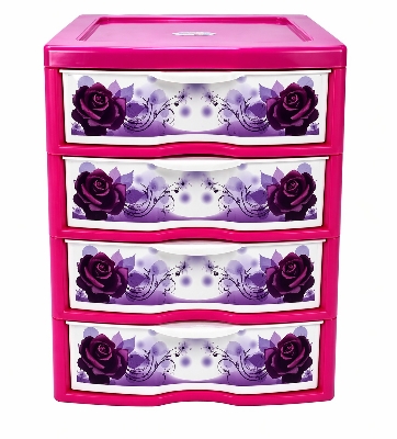 Picture of Hamko Mini Organizer 4 Drawer – Multipurpose Plastic Storage Cabinet | Compact Desk & Cosmetic Organizer