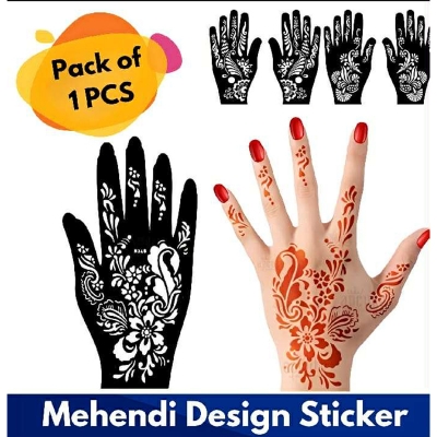 Picture of Mehedi Design Sticker for Girls, Womens & Kids - (Pack of 01 Pcs)