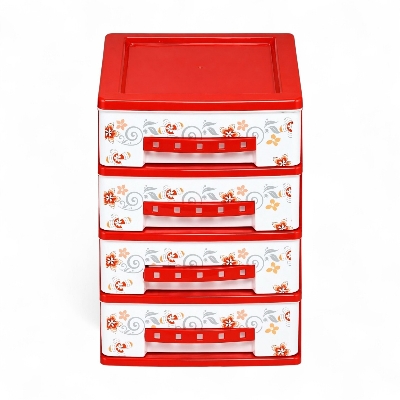 Picture of RFL Mini 4 Drawer Plastic Organizer – Compact Storage Cabinet for Home & Office