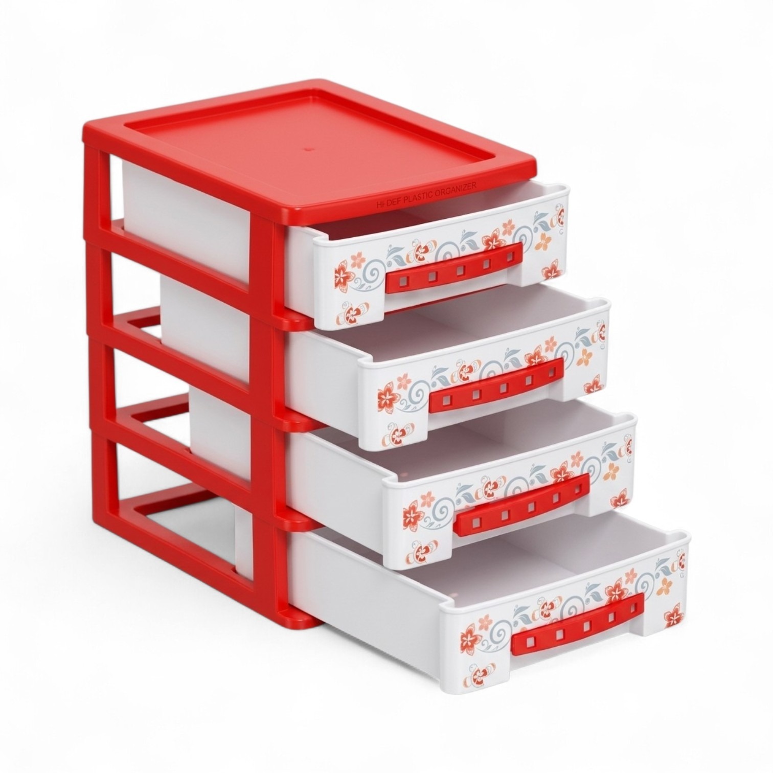 Picture of RFL Mini 4 Drawer Plastic Organizer – Compact Storage Cabinet for Home & Office