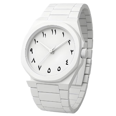 Picture of Arabic Numerals Aura Men’s Matte Full White Analog  Watch
