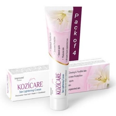 Picture of Kozicare Skin Lightening Non-Sticky Cream 15gm | Enriched with 3% Kojic Acid, 1% Alpha Arbutin, 1% Glutathione, 2% Niacinamide, 2% Vitamin C | Best for Melasma, Pigmentation, Dark/Age Spots, Uneven Skin Shade