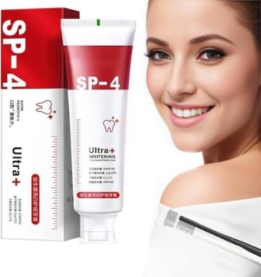 Picture of SP 4 UltraBrightening Toothpaste, Advanced Whitening Formula for Stain Removal and Enamel Protection| Fresh Mint Flavor| 120 gm