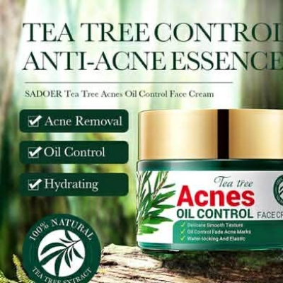 Picture of SADOER Facial Cream Acne Care Moisturizing Tea Tree Oil Acne Pimple Scar Removal Anti Acne for Face Skin Care - 50g