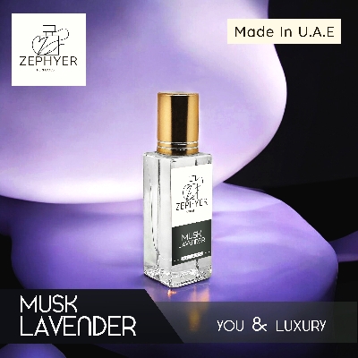 Picture of Zephyer Musk Lavender Attar - A Gentle and Refreshing Fragrance for Calm and Quiet Moments Perfume Oil Attar  - 3ml / 6ml