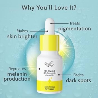 Picture of Chemist At Play 10% Vitamin C Face Serum 30ml |Brightens & Gives Glow |Fades Dark Spots |Treats Hyperpigmentation| Balances Melanin Production | Ethyl Ascorbic Acid & Glucosamine | For All Skin Types