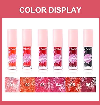 Picture of HANDAIYAN 6 Colors Moisturizer Lip Tint Waterproof Dual-use Non-Stick Cup Natural Lips Cheeks Liquid Lipstick Blush Velvet Matte Lip Gloss
