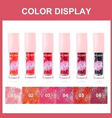 Picture of HANDAIYAN 6 Colors Moisturizer Lip Tint Waterproof Dual-use Non-Stick Cup Natural Lips Cheeks Liquid Lipstick Blush Velvet Matte Lip Gloss