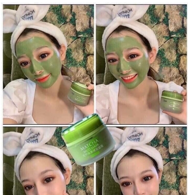 Picture of LAIKOU Green Tea Matcha Mud Facial Mask Oil-Control Moisturizing Blackhead Facial Skin -85gm