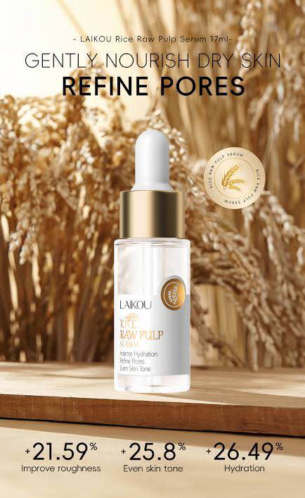 Picture of LAIKOU Rice Raw Pulp Serum 17ml / Intense Hydration / Refine Pores / Soften Skin / Smooth & Radiant