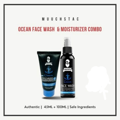 Picture of Muuchstac Ocean Skincare Combo for Men - SPF 18 Moisturizer & Face Wash (45ml+100ml)