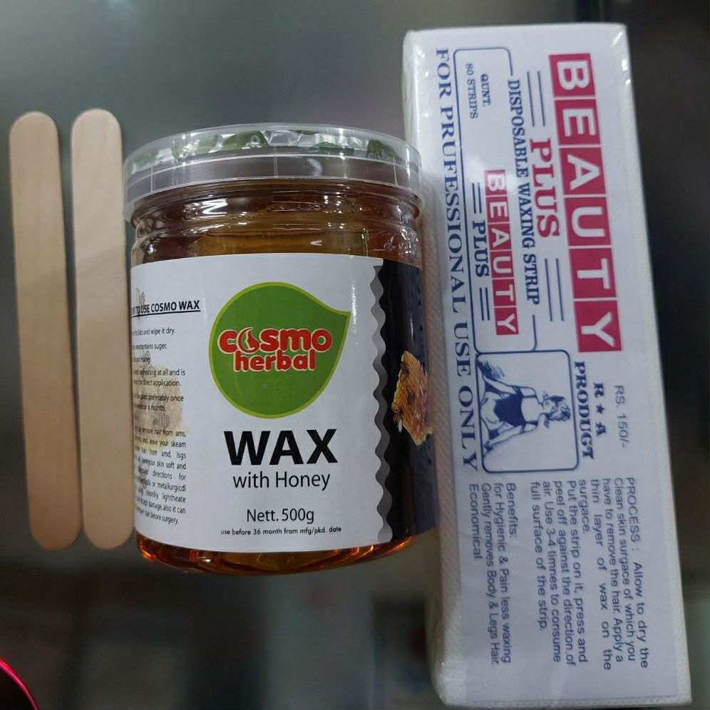 Picture of Cosmo Herbal Waxing Strip 80 pic + Honey Wax 500gm