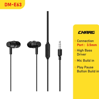 Picture of CHARG DM-E63 3.5MM In-Ear White Wired Earphone