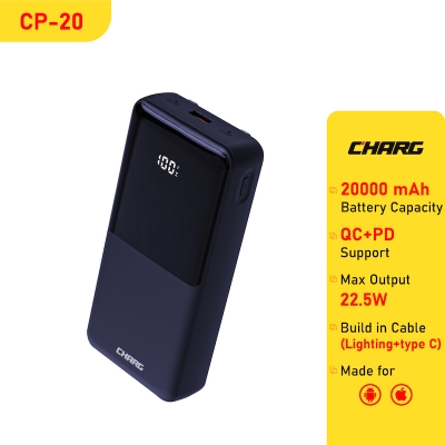 Picture of CHARG CP20 20000 mAh 22.5W Fast Charging Power Bank