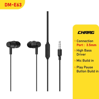 Picture of CHARG DM-E63 3.5MM In-Ear White Wired Earphone