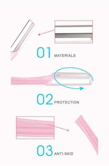 Picture of Professional Eyebrow Shaver and Face Hair Removal Razor - 3 Pcs Pack