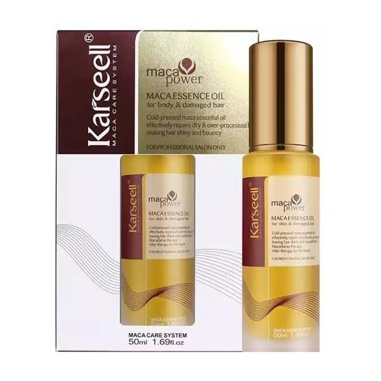 Picture of Karseell Maca Essence Oil Hair Oil Moroccan Argan Oil 50ml for Hair & Skin, Cold Pressed Maca Essence Argan Oil Hair Oil for Dry Damaged Hair All Hair Types 50ml