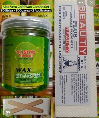 Picture of Cosmo Herbal Waxing Strip 80 pic + Aloe Vera Wax 500gm