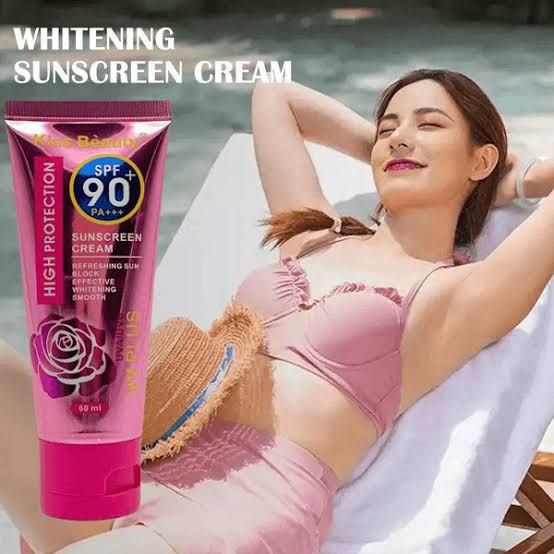 Picture of kiss beauty Skin Care Facial Sunscreen Cream SPF 90+ Sunblock Lotion 60ml