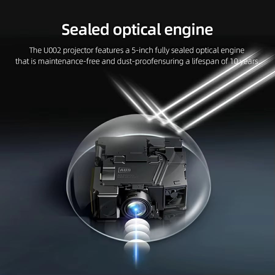 Picture of AUN U002 Android 12 Projector ROM 32GB Auto Focus 3D MINI Theater Online Movie Full HD 1080P LED 4K VideoProjector Home Cinema (Black)