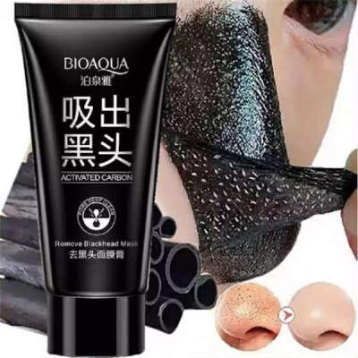 Picture of BIOAQUA Black Mask Activated Carbon Charcoal Blackhead Removal Peel Off Mask Black Nose Nose Film And Oil-Control Depth Clean Pore 60g HZ20