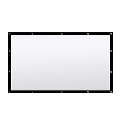 Picture of AUN Thicken Projector Screen 60/100/120/150 inch 16:9 Foldable Portable White cloth material for 4K Full HD Home theater (120 inch)